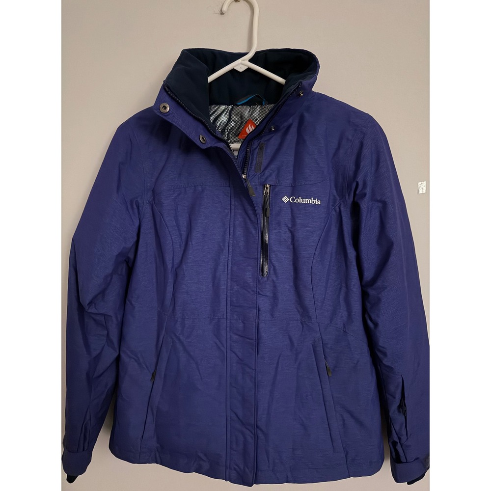 Columbia Omni Heat Omni Tech Women Small Purple Waterproof Ski Snow Jacket